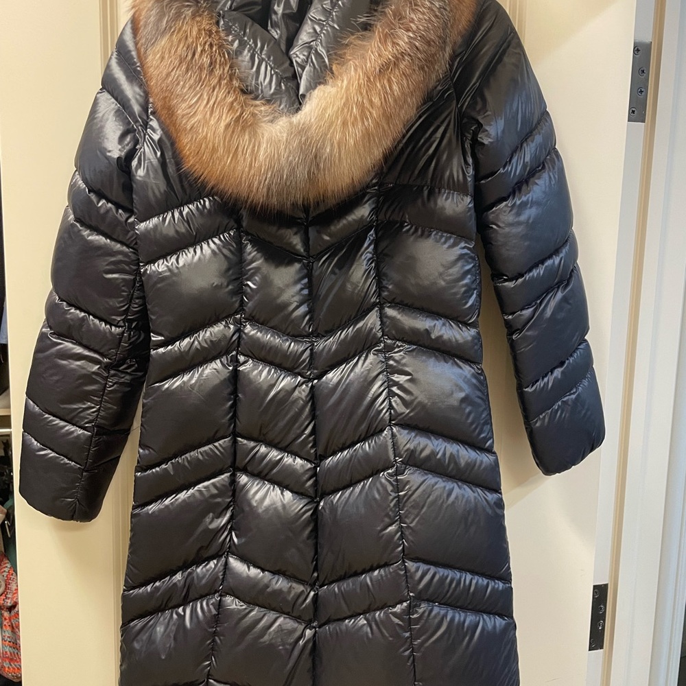 Moncler Faux Fur Trimmed Hood Puffer Coat
